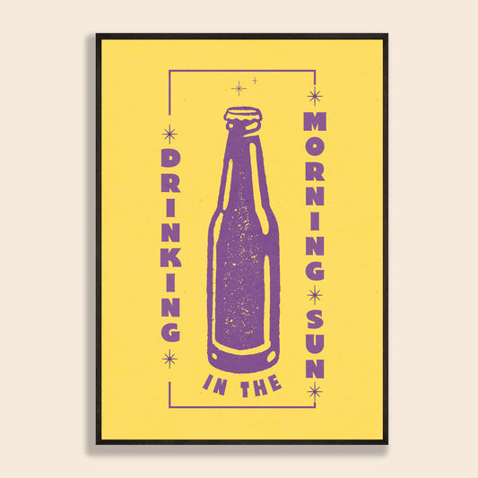 Drinking In The Morning Sun Print