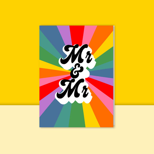 Mr & Mr Rainbow Card