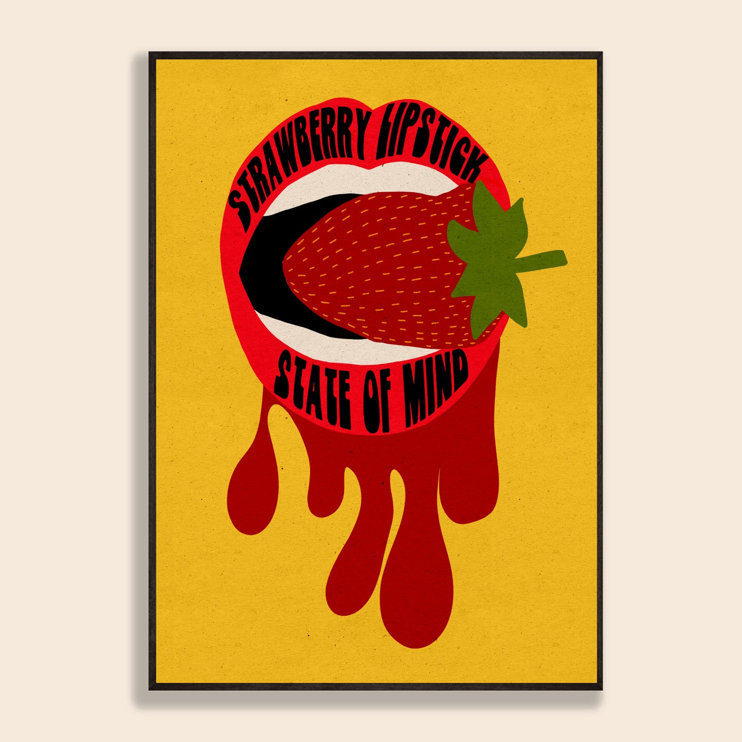 Strawberry Lipstick State of Mind Print